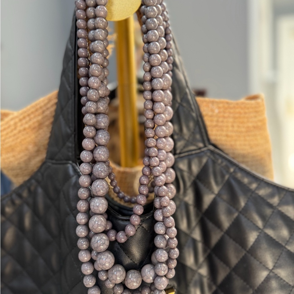 Layered Lavender Bead Necklace for Women